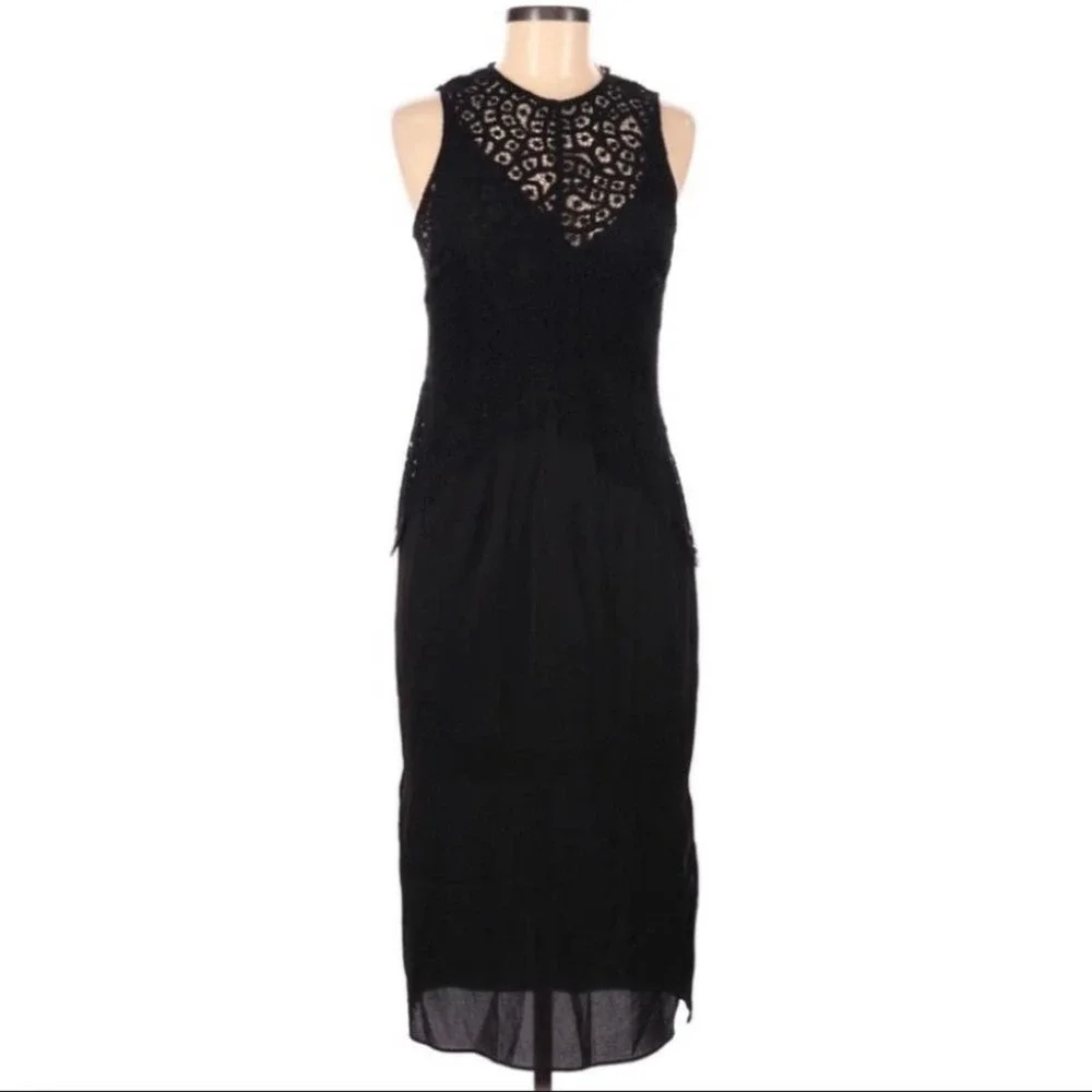 KEEPSAKE THE LABEL Be The One Black Midi Dress Size Medium NEW - Picture 2 of 12